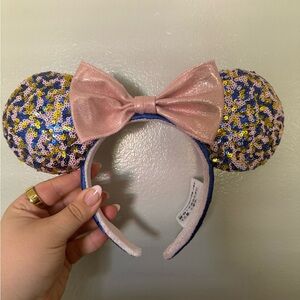 Disney Sequin Minnie Ears with Pink and Blue